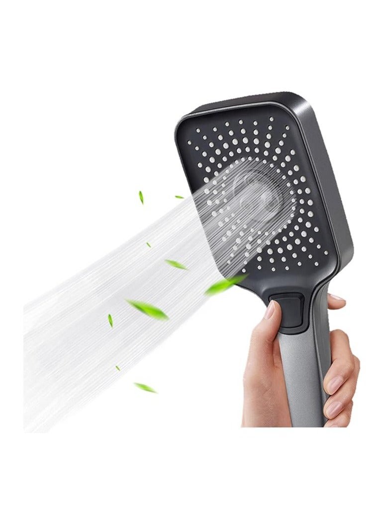 Shower Head High Pressure Shower Heads with 4 Spray Modes, Powerful Square Shower Head to Increase Water Pressure, Handheld Shower Head, Universal Water Saving Shower Head - Image 1